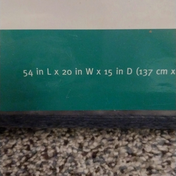Store It Hanging Wardrobe Frosted Vinyl Zip Garment Bag 54" L x 20" W x 15" D - Picture 2 of 4